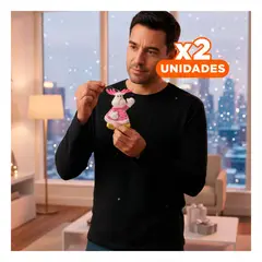 GENERICO - Pack2 Colgante Brilloso de Rosado y Blanco Y+Regalo Stickers