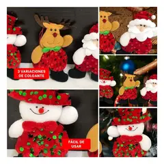 GENERICO - Adorno para Festividad Navideña en Casa de Rojo Blanco Verde