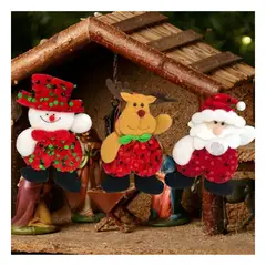 GENERICO - Adorno Colgante de Navidad Roj Blanc Verd Y+Ligas de Regalo