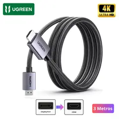 UGREEN - Cable Extensor Adaptador DisplayPort a HDMI 4K30Hz 3M Alta Calidad Unidireccional