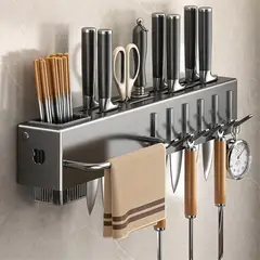 GENERICO - 40CM Organizador de Pared Multiusos para Cocina Utensilios y Cuchillos