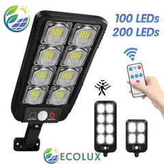 OEM - Lampara con 6 divisiones, Con Panel Solar Y Sensor de Movimiento de 100/200 LED