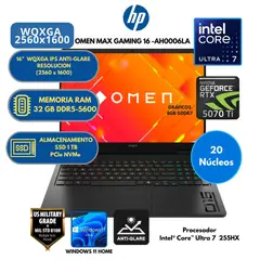 HP - Laptop GAMING Intel Core ULTRA 7 (OMEN MAX) RAM 32 GB SSD 1 TB 16" WQXGA Windows 11 HOME
