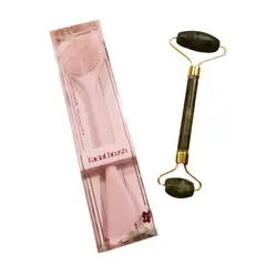 GENERICO - Kit Facial: Rodillo Facial y Cepillo Facial de Silicona 2 en1