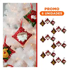 GENERICO - Pack6 Almohadillas Navidenas de Papa Noel y Reno