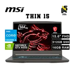 MSI - LAPTOP THIN 15 B13VE /INTEL CORE i5-13420H / RAM 16GB/ 512GB SSD /N VIDIA RTX 4050 6GB/ 15.6"