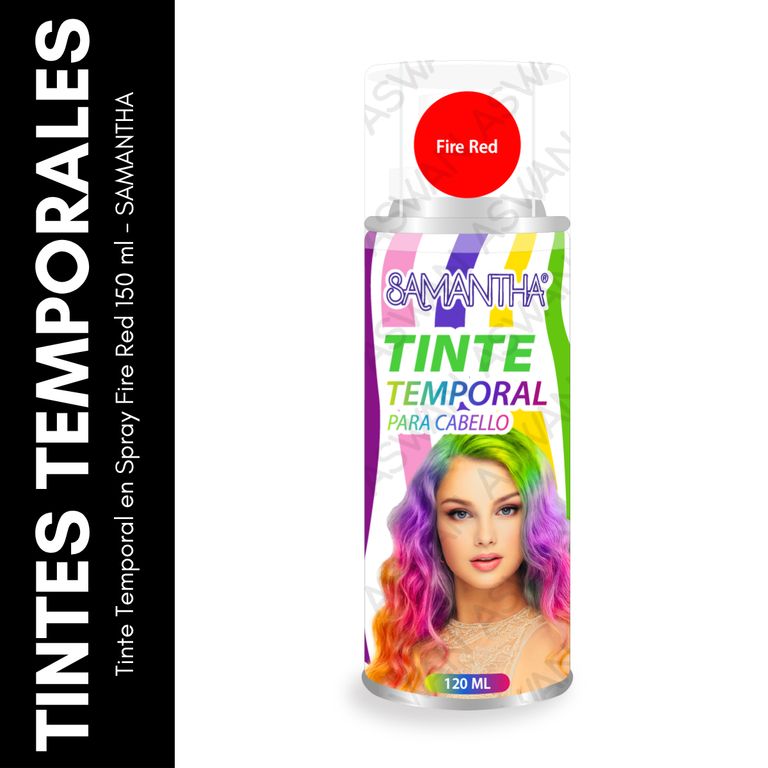Tinte Temporal en Spray Fire Red 120 ml - SAMANTHA
