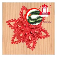 GENERICO - Adorno Brilloso para Colgar de Rojo Dorado Y+Guirnalda Nav