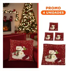 ANIMALIA - Pack4 Protector Adornar en Sala con Copos Nieve en Rojo