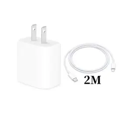 APPLE - Cargador 20w Carga Rápida + Cable Usb-C A Lightning 2 Mt