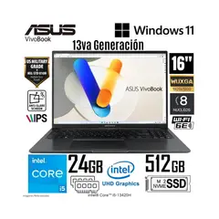 ASUS - Laptop X1605VA-mb1350 16 IPS I5 13VA 24GB 512GB SSD Lector HUELLA