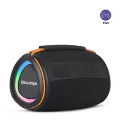 MAXTRON - Parlante portátil BT TWS LUZ RGB FM Boomer 1 MX301