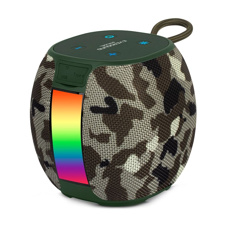 Parlante portátil BT TWS LUZ RGB FM Strudel EV500