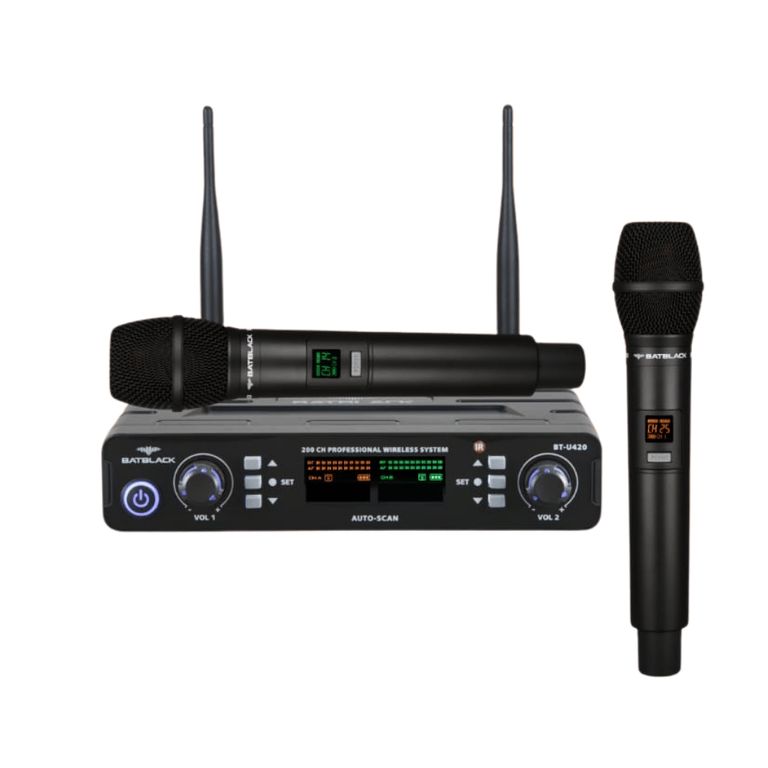 Micrófono inalámbrico profesional uhf doble BT-U420