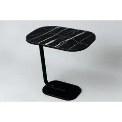 GENERICO - MESITA MULTIUSOS COLOR NEGRO MARMOLEADO