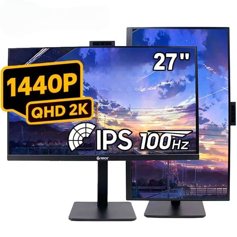 Monitor TE-2715CS 27 IPS 2K 100hz 1MS HDMI DP PARLANTE WEBCAM
