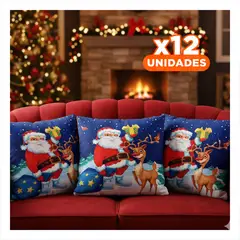 RYBIU IMPORT - Pack12 Forro Rustico para Cojin Azul Y+Regalo Stickers