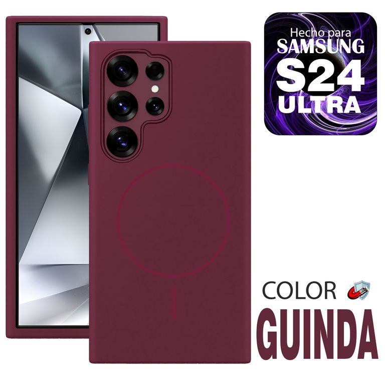 Case Silicone Compatible para Samsung S24 ULTRA Guinda