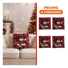 RYBIU IMPORT - Pack4 Cubierta Apta para Decoramiento en Sala en Rojo
