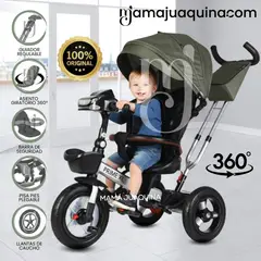 BABY - Triciclo Guiador Giratorio «PRIME XL» para Niños Green
