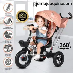 BABY - Triciclo Guiador Giratorio «PRIME XL» para Niños Melón