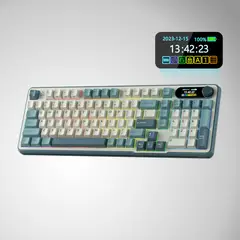 ROYAL KLUDGE - Teclado gamer RK-S98 Inalámbrico Ligth Cloud