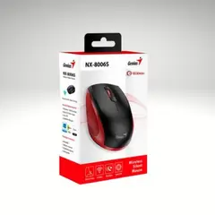 GENIUS - MOUSE NX-8006S WIRELESS BLUEEYE SILENT ERGONOMICO BLACK/RED 31030024401