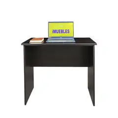 TEMEL - Escritorio de 90 cm para oficina o estudio color Wengue