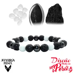 JOYERIA FENIX - Pulsera Triple Protección Volcánica - Joyería Fénix