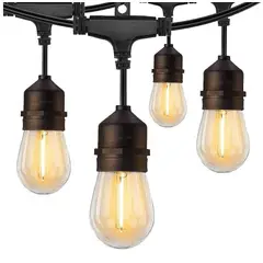 SEISA - Guirnalda Led Vintage - 15 Metros 15 Focos - Jardin Fiestas