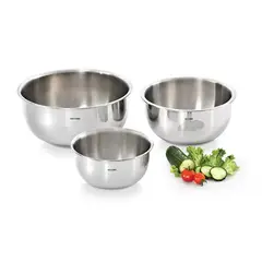 RECORD - SET DE 3 TAZONES BOWLS RECIPIENTES ACERO INOXIDABLE 14 - 22 - 26 CM
