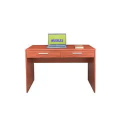 TEMEL - Escritorio de Melamina Cedro 120 cm con Cajones – Modelo TOK