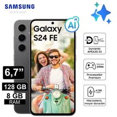 SAMSUNG - S24 FE 8GB RAM 128GB NEGRO