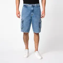 PIONIER - Bermuda Jean Denim Hombre Alepht