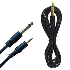 GENERICO - Cable de Audio 3.5mm Macho a plug 6.35mm Macho 1.5 Metros