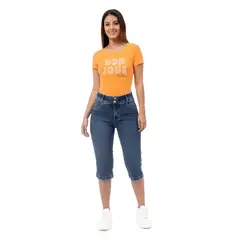 PIONIER - Short Cropped Jean Denim Stretch Mujer Kera