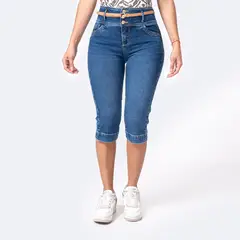 PIONIER - Short Cropped Jean Denim Stretch Mujer Arilin