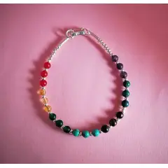 GENERICO - Pulsera de plata y murano - 7 Chacras