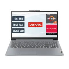 LENOVO - Laptop Ideapad Ryzen 7 7825U 16GB, SSD 512GB, Pantalla 15.6 " FHD