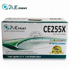 2AJE PRINT - Tóner Compatible Ce255x 55x Lj P3011 P3015 M521 M525 - Negro