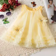 GENERICO - VESTIDO PARA BEBE AMARILLO DE AÑO NUEVO