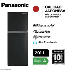 PANASONIC - Refrigeradora 201 Lt Top Freezer No Frost - NR-BT30PV1BD_.