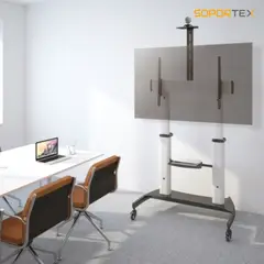 SOPORTEX - RACK PEDESTAL PARA TV DE ALUMINIO DE 60 a 100 PULGADAS