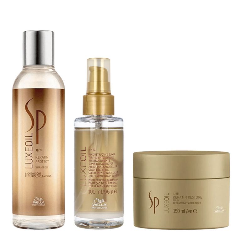 Shampoo SP Luxe Oil, Mascarilla y Oleo Sérum Luxe Oil
