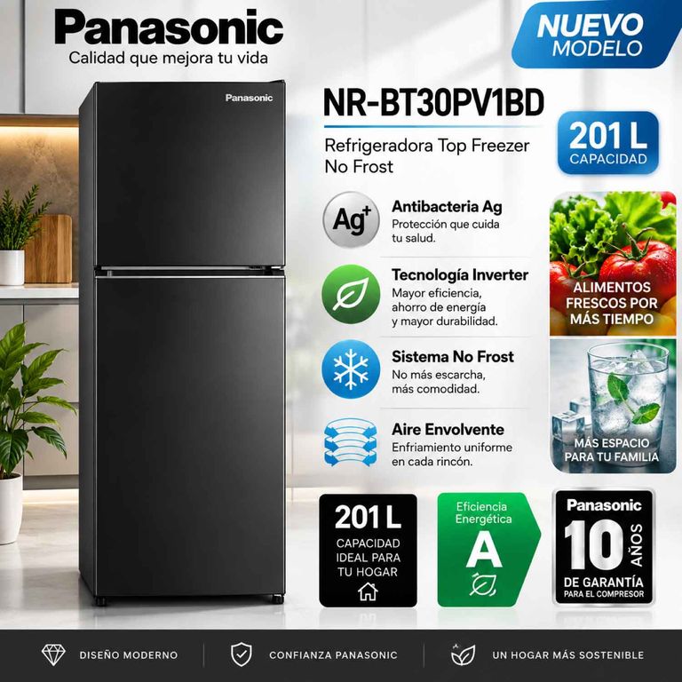Refrigeradora 251 Lt Top Freezer No Frost - NR-BT31PV1BD