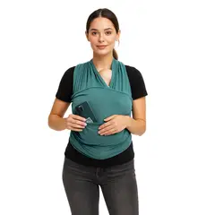 GENERICO - FULAR PARA BEBÉ CON BOLSILLO COLOR VERDE