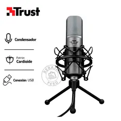 TRUST - Micrófono Gamer GXT 242 Lance USB con Trípode para Streaming