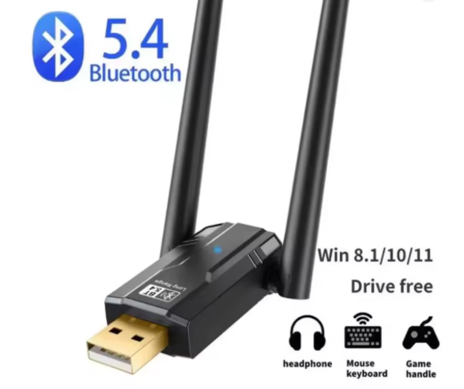 Adaptador Bluetooth 5.4 Para Pc Laptop Usb con Antena 150m