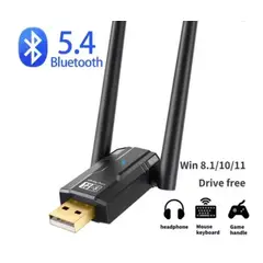 GENERICO - Adaptador Bluetooth 5.4 Para Pc Laptop Usb con Antena 150m