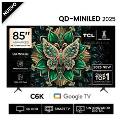 TCL - Televisor 85" Qd Miniled 4k 85c6k Google Tv 2025